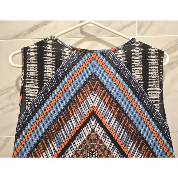 Jennie & Marlis 2X Colorful Bead Embellished Maxi Dress Geometric Sleeveless - Picture 5 of 8